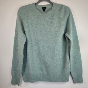 J.Crew 100% Lambswool Sweater | Size M | Light Green Heather | Excellent Conditi